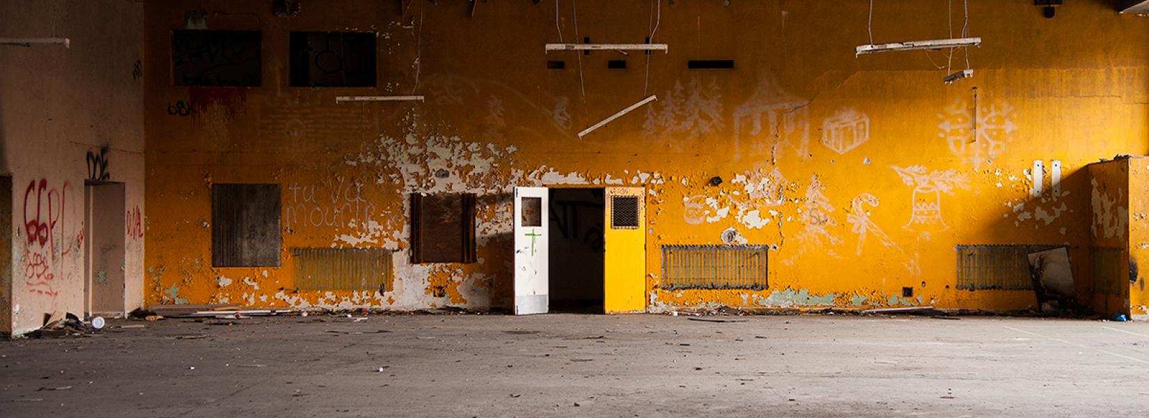 Old abandoned gym in the Dorea Institute