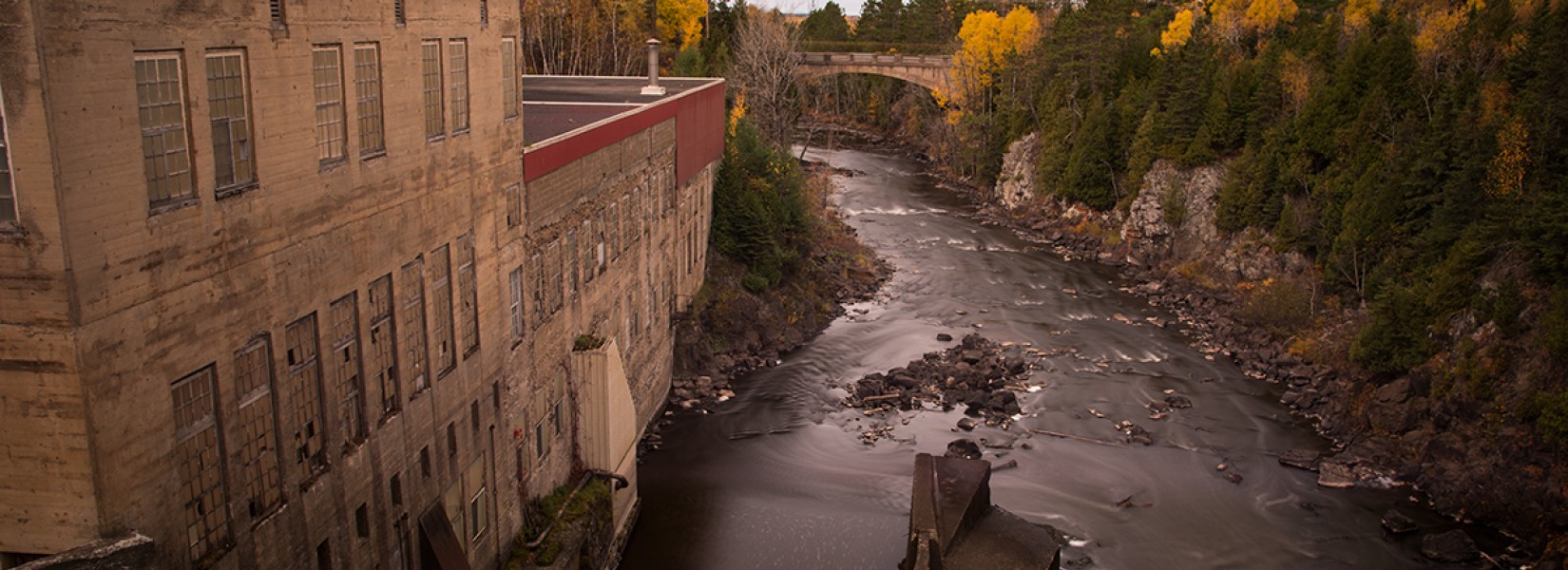 The old abandoned pulp and paper complex