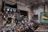 La vieille usine de recyclage abandonnée