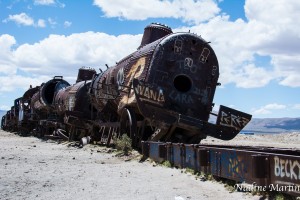 The train cemetery in Uyuni, Bolivia