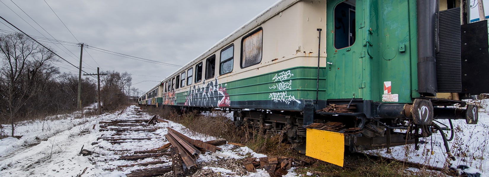 Le train touristique abandonné