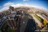 Vue de l'usine à partir du dernier étage de la tour