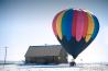 The balloon and the old barn